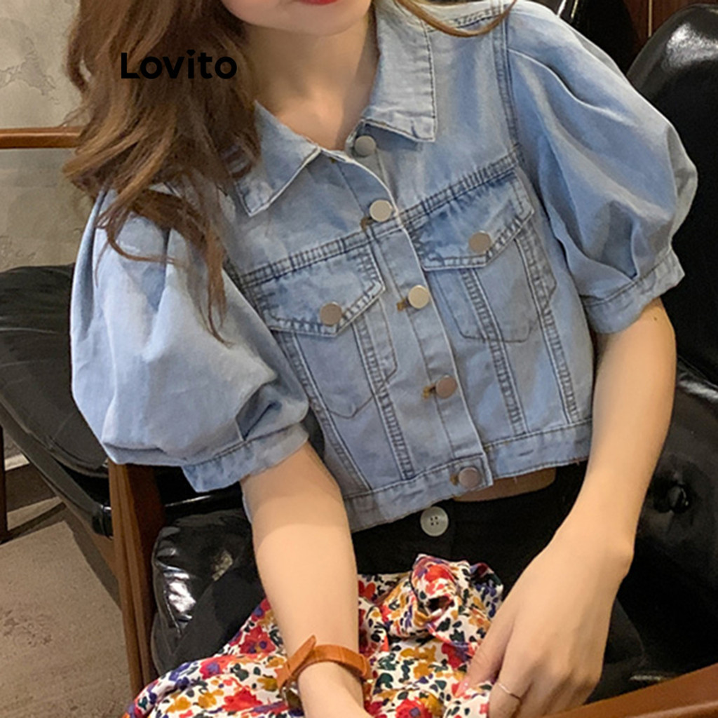 Lito Reversible Top in Denim