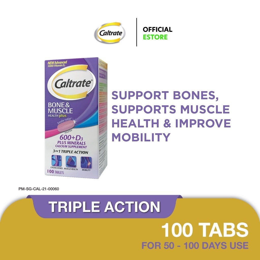 Caltrate Bone And Muscle Health Plus Triple Action Calcium Vitamin D