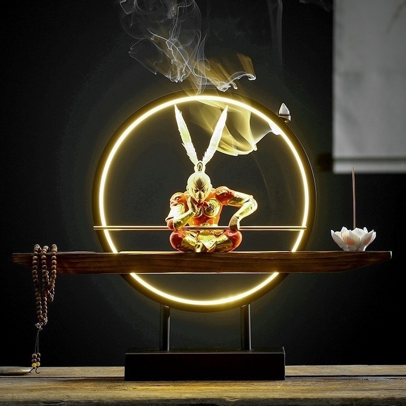 Super beautiful new Chinese Zen LED lamp ring water decoration / Sun ...