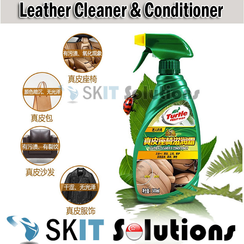 Turtle Wax Leather Cleaner Conditioner Spray 500ML Seat Conditioning