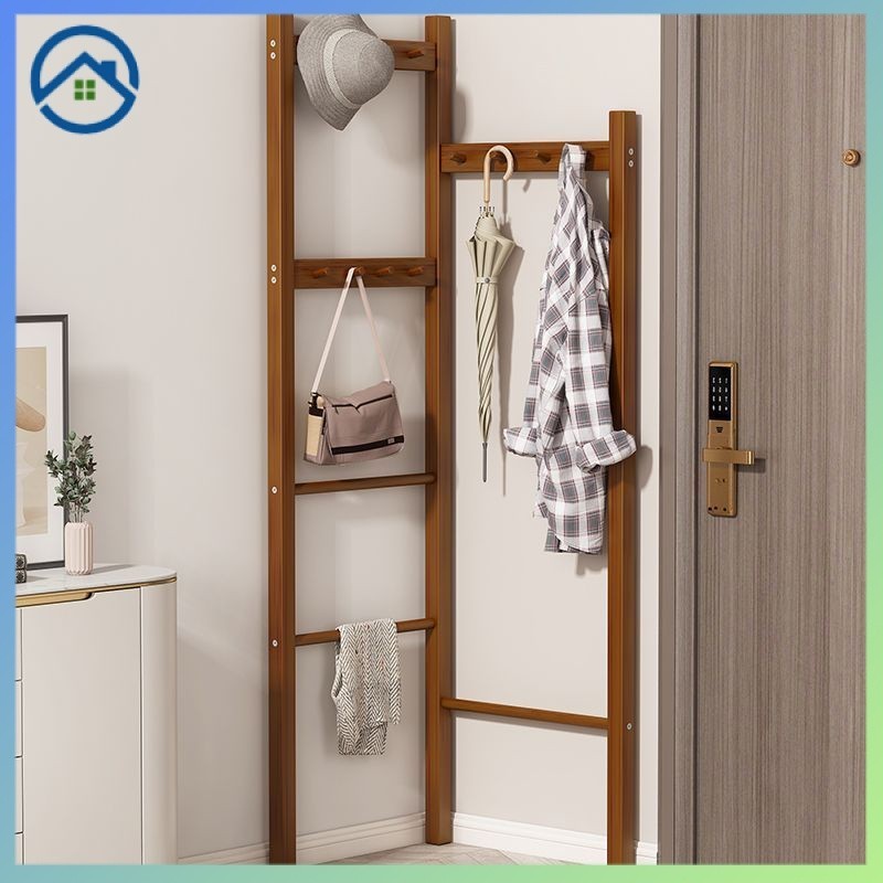 Clothing rack ladder bedroom floor to floor trapezoidal clothes rack ...