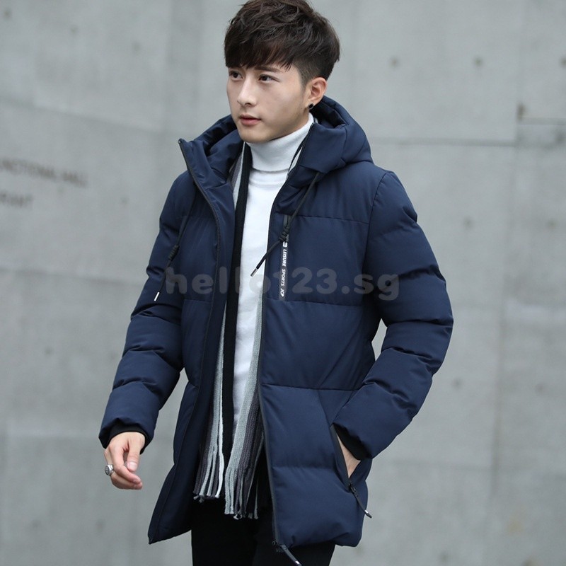 Winter Jacket Men Baju Sejuk Lelaki Down Feather Hooded Windbreaker ...