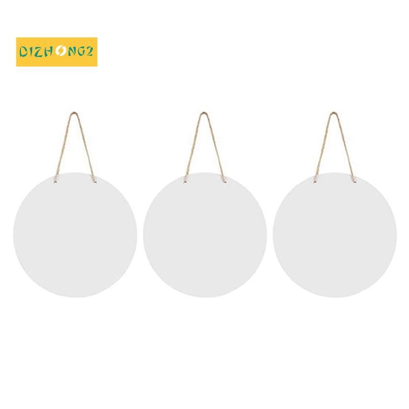 5 Pcs 10in Round Sublimation Door Hanger Blanks White Hardboard MDF Blanks Wall Hanging For Heat Press Machine Printing