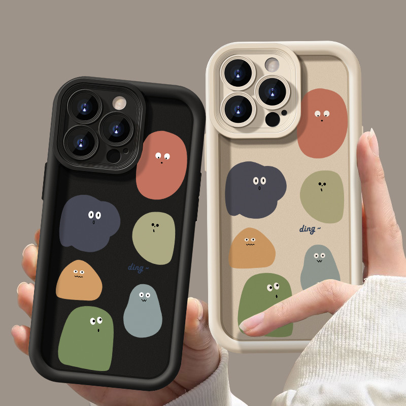 Funny Cute Little Monster Lovely Cartoon Soft Thickened Case for IPhone ...