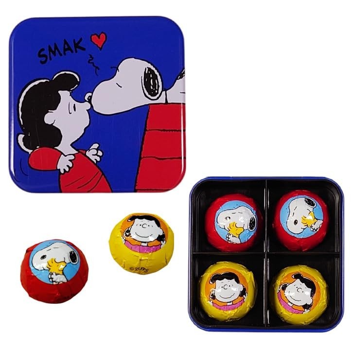 Snoopy Chocolate Square Can Blue [White Day Chocolate 2024 Return Funny ...