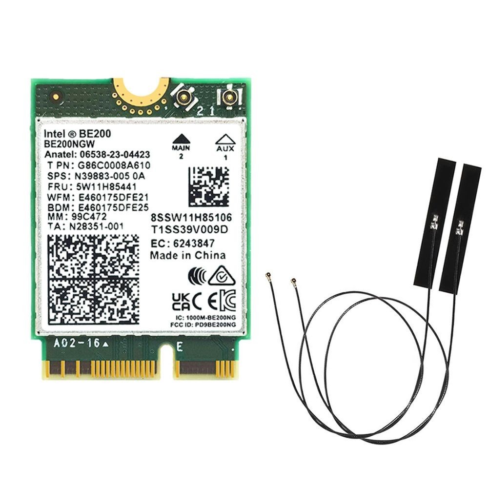 Intel BE200 Wi-Fi 7 Tri-Band M.2 2230 Network Card (with internal ...