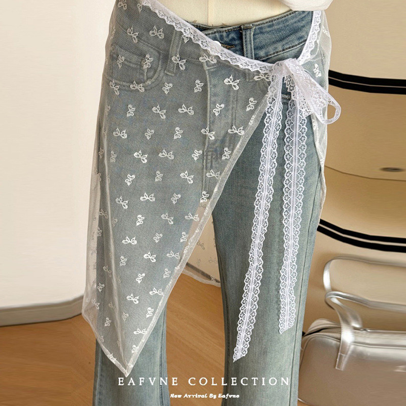 Korean Korean ins Lace Layered Gauze Skirt Niche Bow Tie Design Hot ...