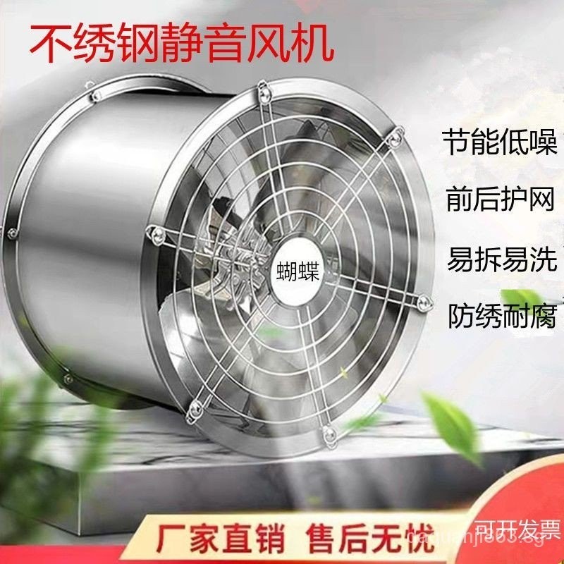 Pure Copper Stainless Steel Exhaust Fan Wall Exhaust Fan Kitchen