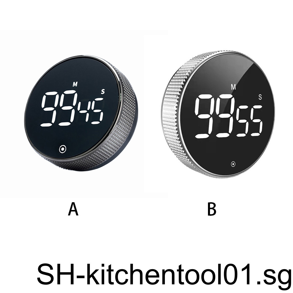 Round Rotary Digital Timer Stopwatch LED Studying Meditation New ...