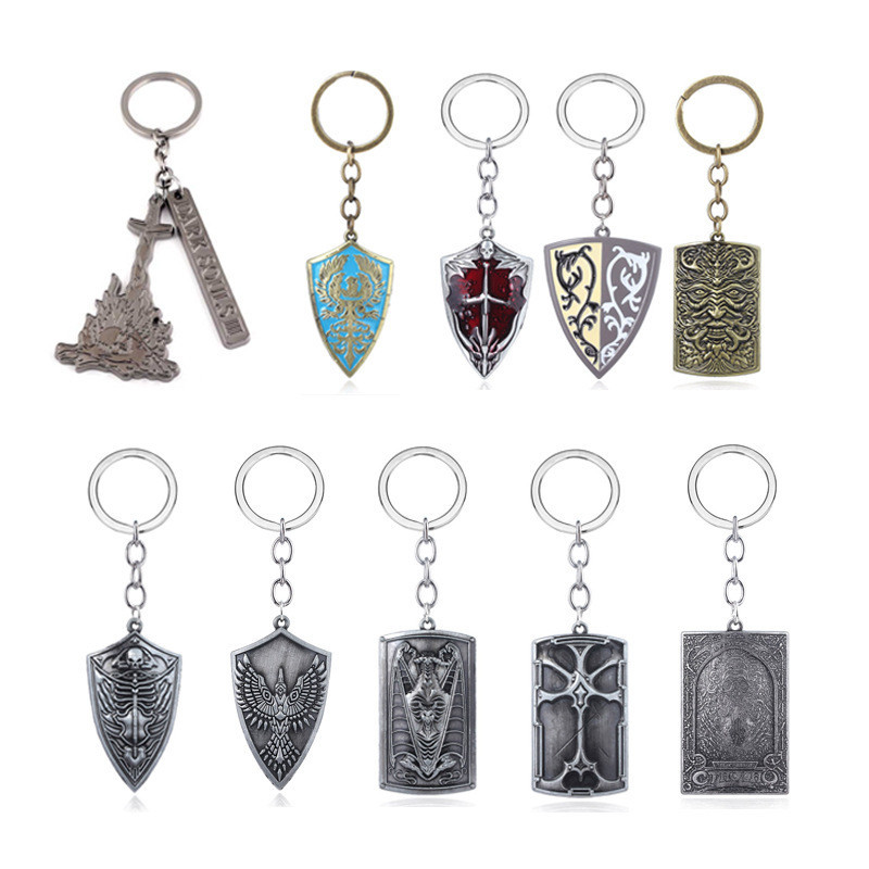 Dark Souls Shield Keychain Metal Men s Car Retro Pendant Shopee Singapore