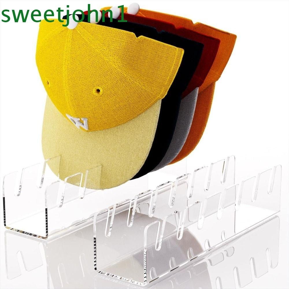 SWEETJOHN Hat Storage Organizer, Acrylic 7-Holes Hat Display Stand for ...