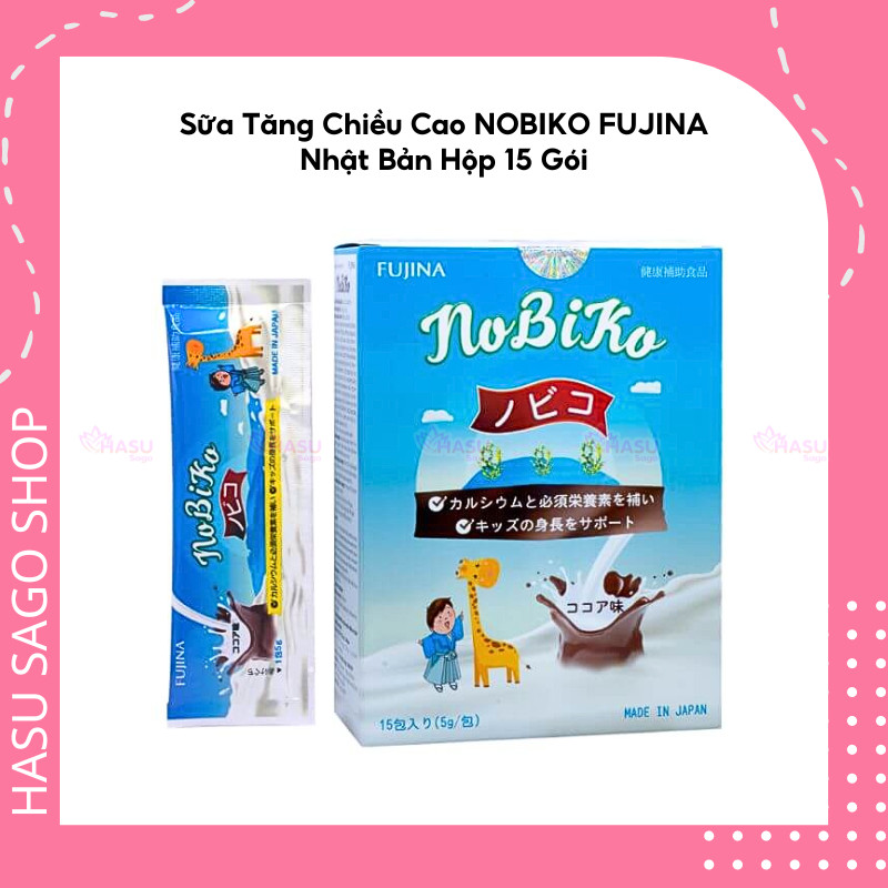 Nobiko FUJINA Japanese Height Increase Milk Box Of 15 Packs