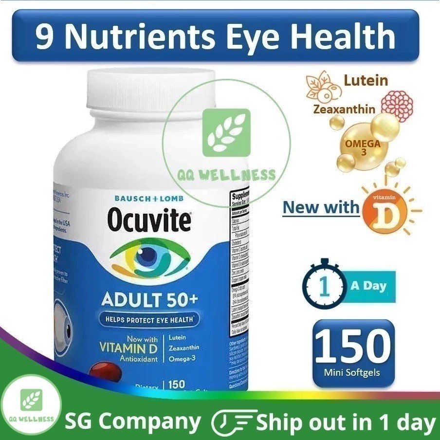 Ocuvite Adult 50 Eye Vitamin And Mineral 150 Mini Softgels Lutein