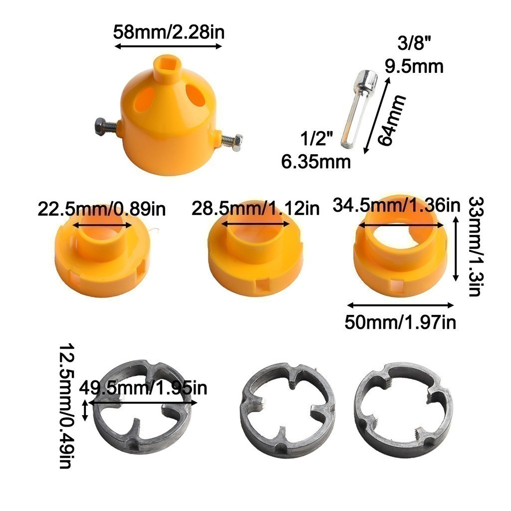 Efficient PVC Pipe Threader Set with 1/2 Inch 3/4 Inch and 1 Inch Dies ...