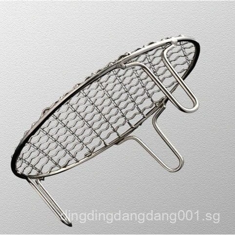 Round Stainless Steel BBQ Grill Rack with Legs, Iron Mesh Rack, Coarse ...