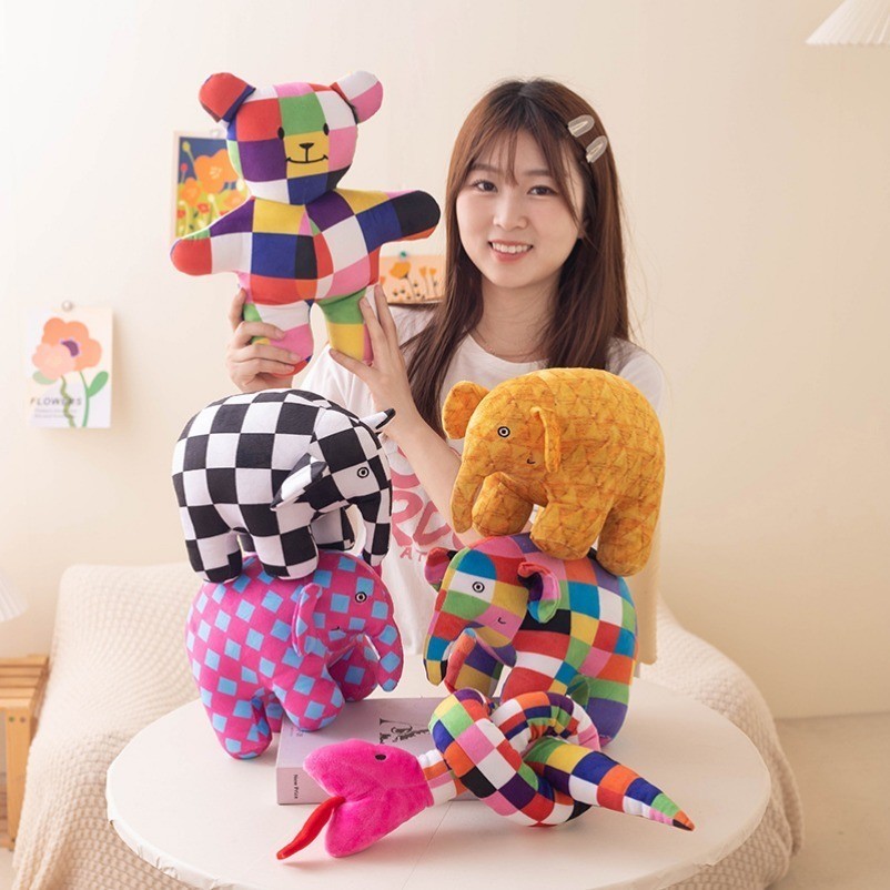 Stuffed Toy Elmer The Elephant Aunt Zelda Cousin Wilbur Grandpa