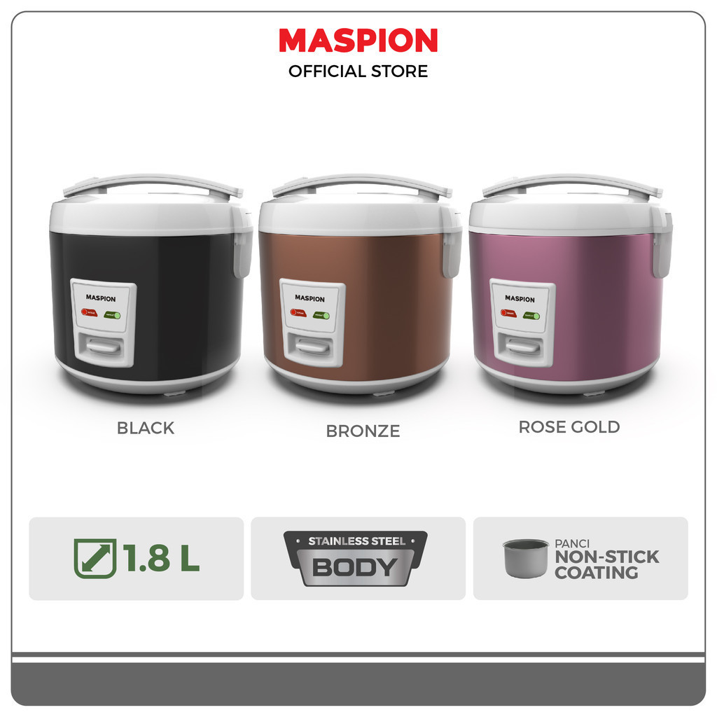 Maspion Rice Cooker Magic Com 1.8 Liter MRJ-1892 BS - Gambar 2