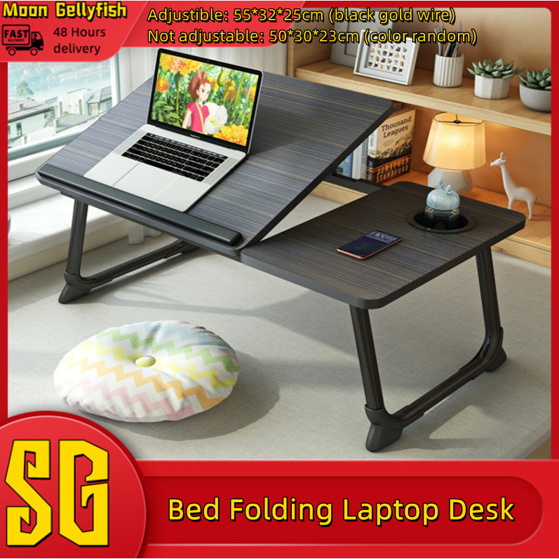 (SG Stock)Moon Gellyfish/ Folding bed laptop table/5 adjustable angles ...