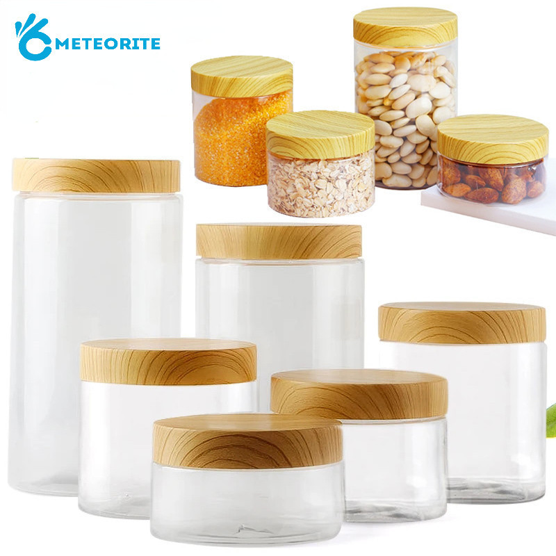 Wide Mouth Transparent Keep Fresh Jar/ Kitchen Stackable Grain Candy ...