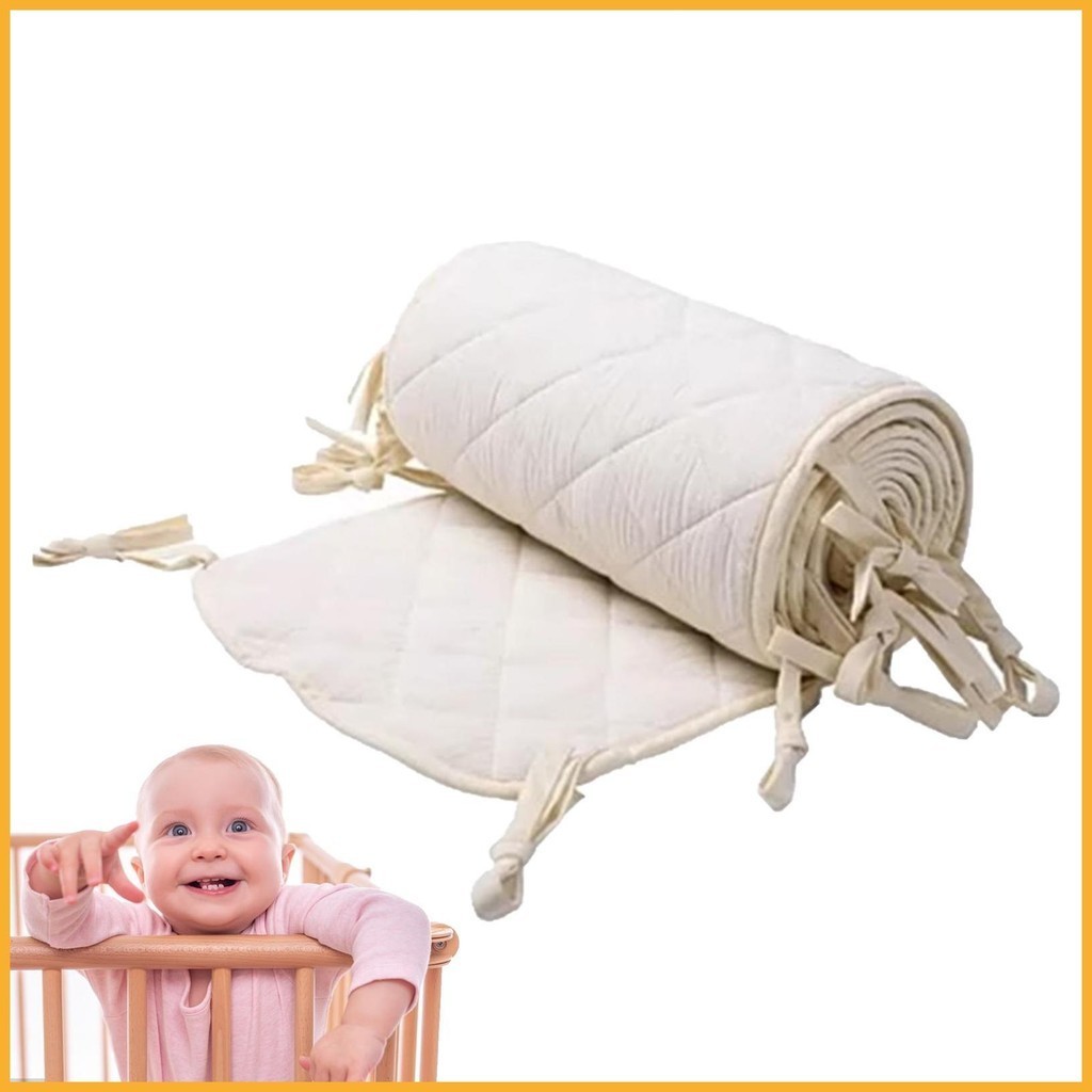Crib Side Padding Liner Breathable Crib Bumper Shield Skinfriendly