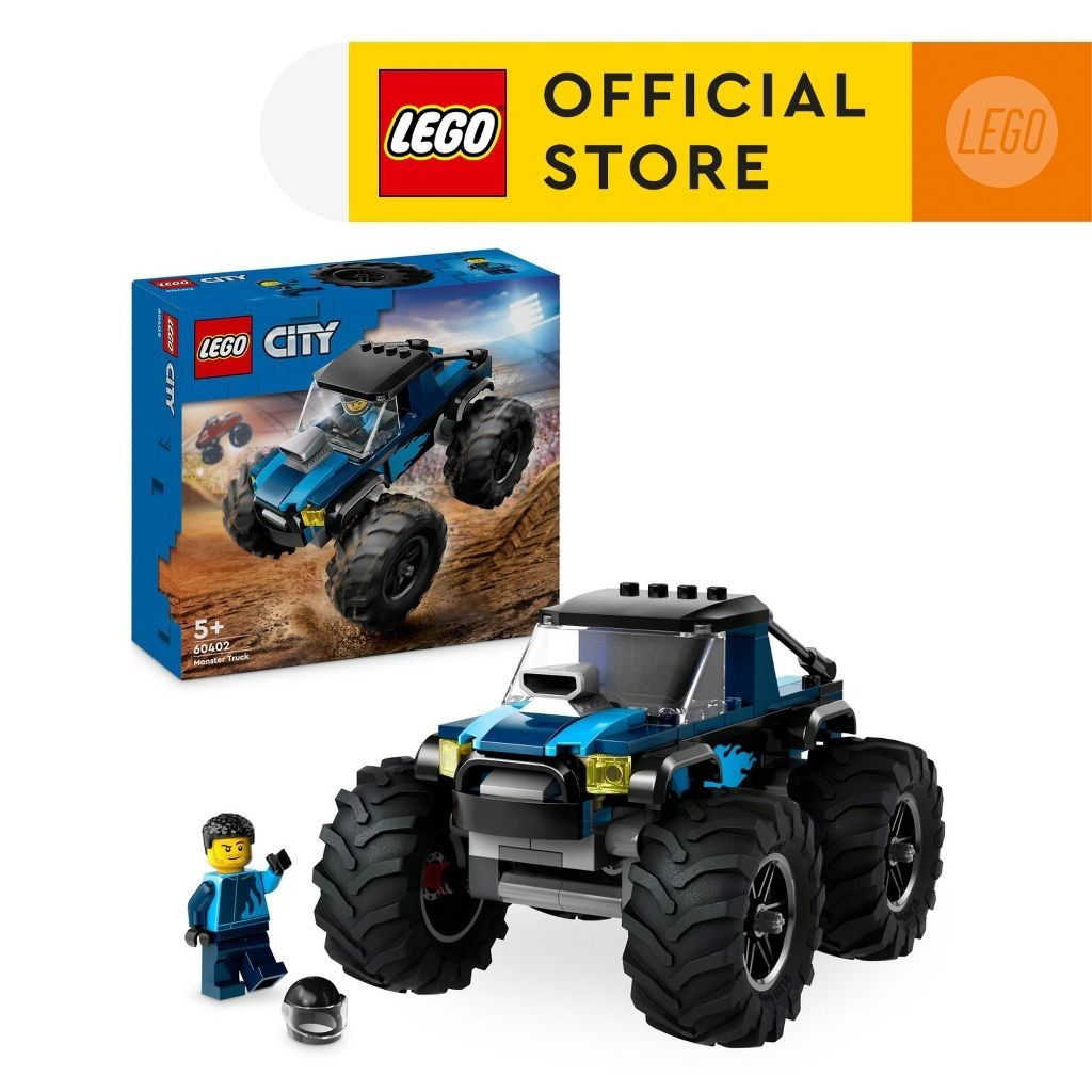 LEGO City 60402 Blue Monster Truck Off-Road Toy (148 Pieces
