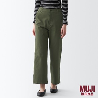 MUJI Women's 4-Way Stretch Wide Chino Pants