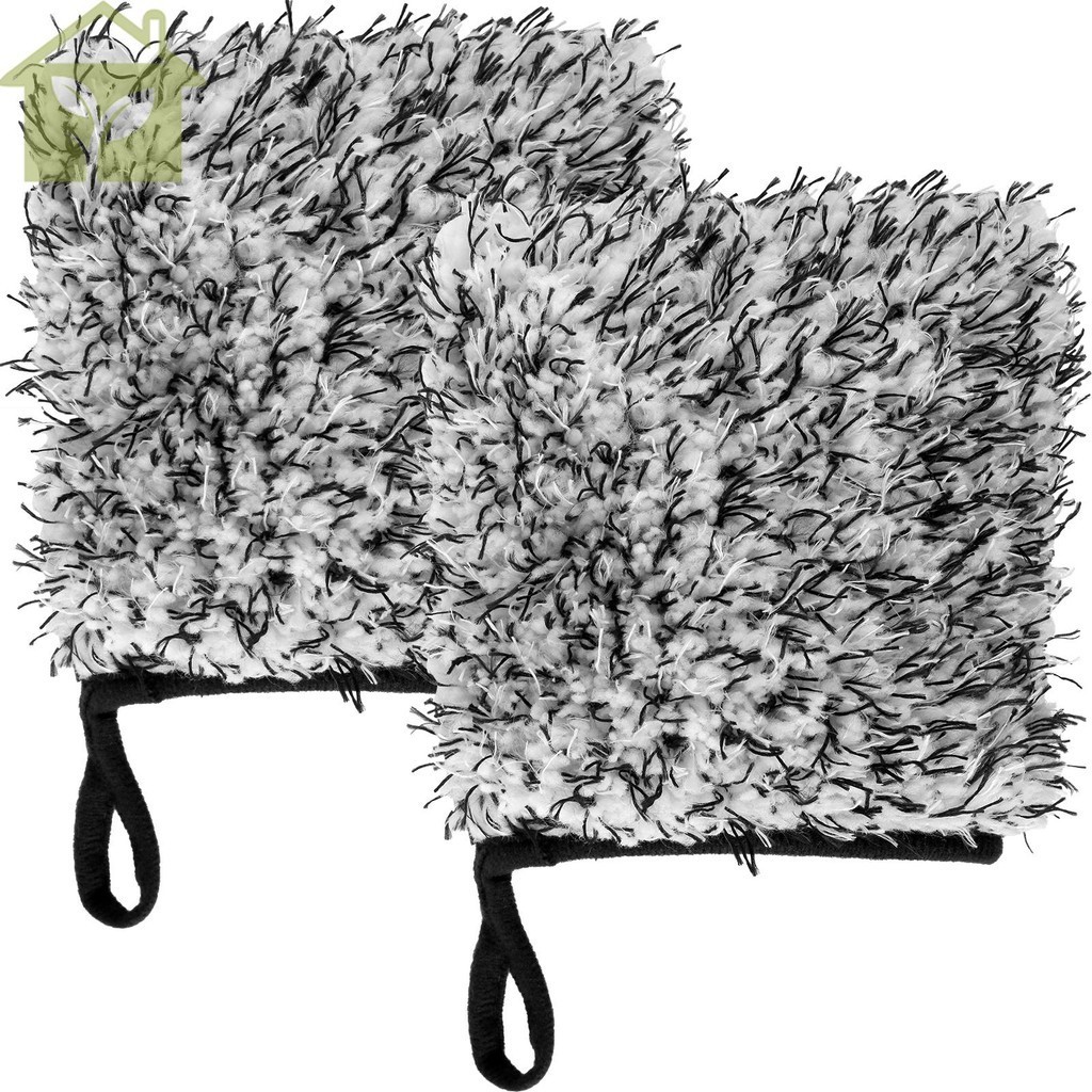 2Pcs Wheel Mitt Microfibre Car Wash Glove Professional Scratch Free