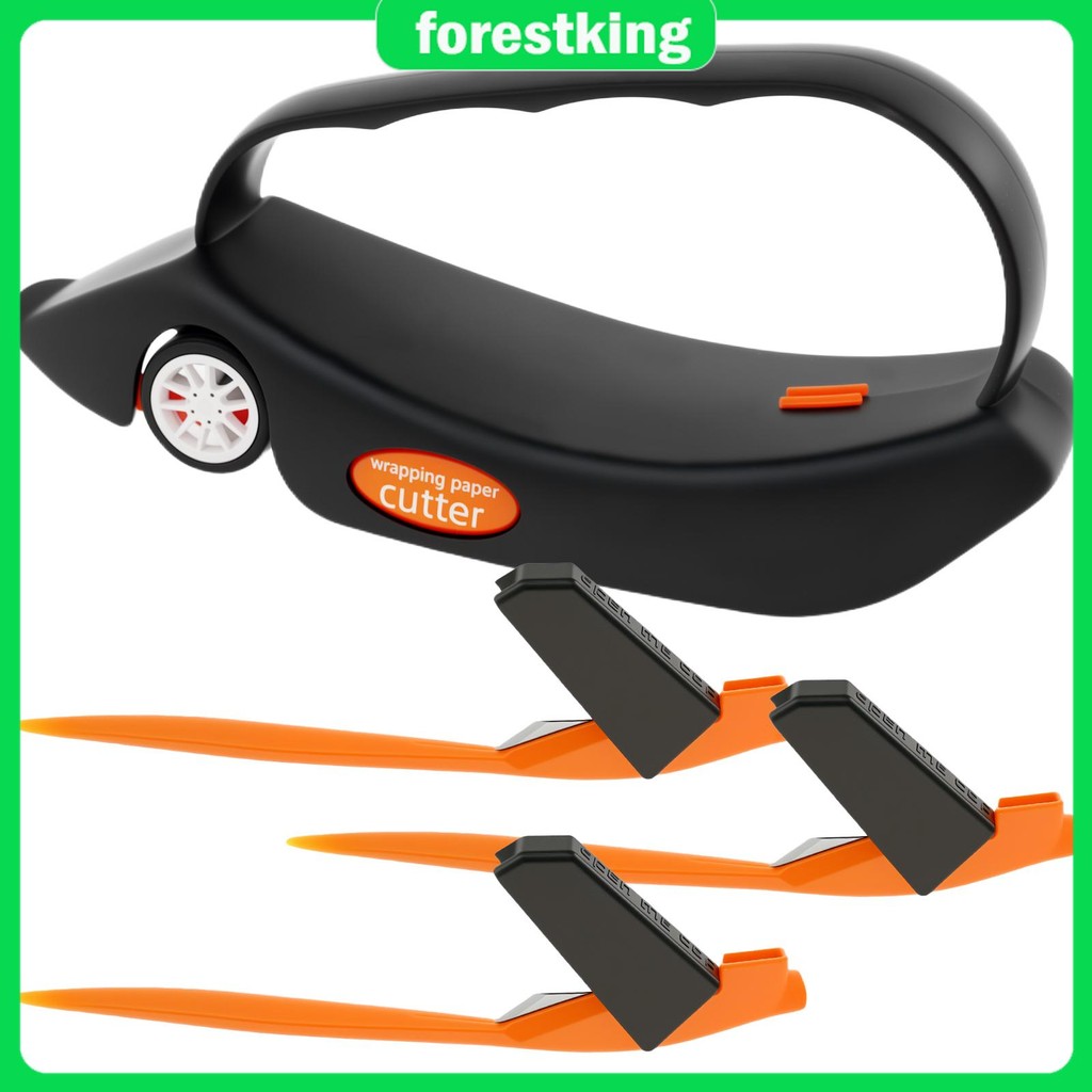 Wrapping Paper Cutter with 3 Interchangeable Blades Efficient Wrapping ...