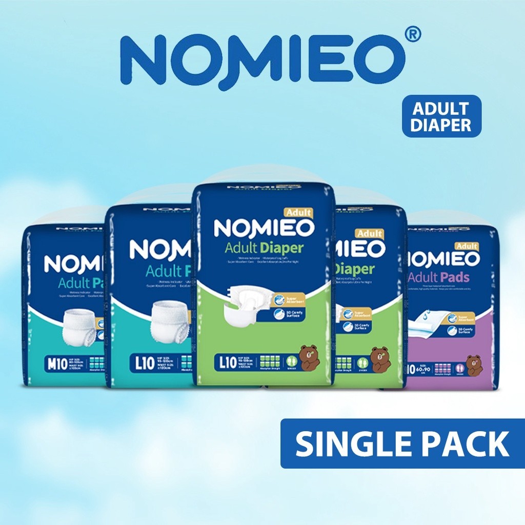 [Single Pack] NOMIEO Adult Diapers Tape Pants Available In M L and Adult  underpad bed pee pad protective sheet