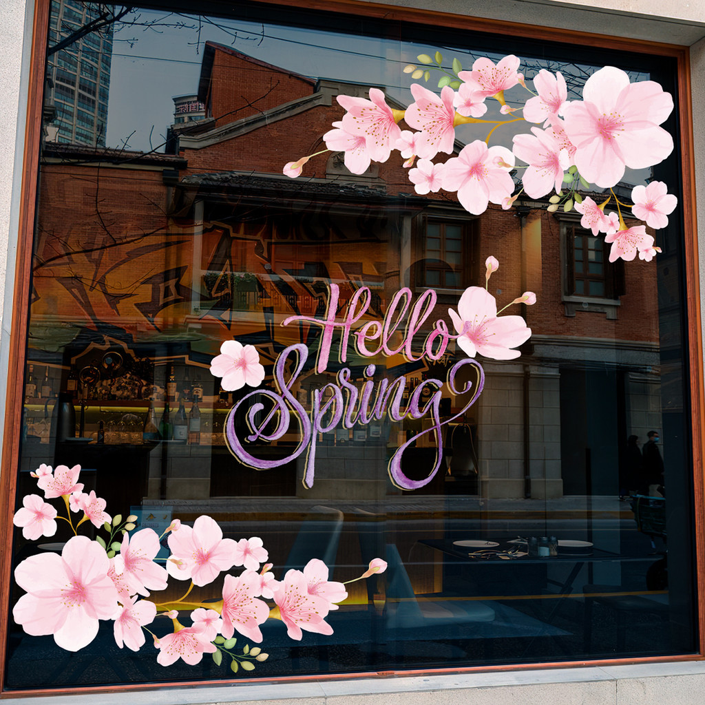 Glass Electrostatic Decorative Stickers Jewelry Store Clothing Window ...