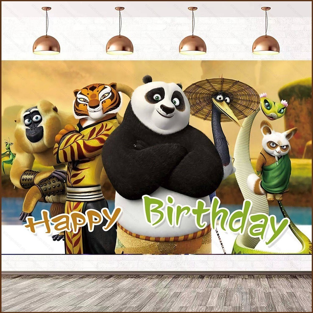 Kira Kung Fu Panda Birthday backdrop banner tapestry party decoration ...