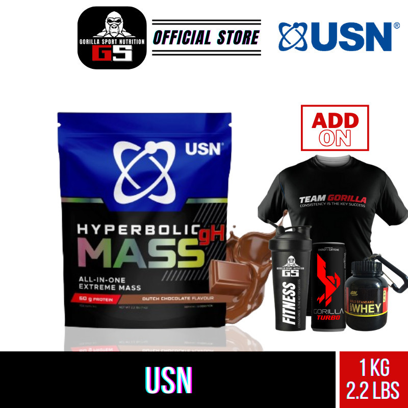 Usn Hyperbolic Mass Gainer 1kg Gh Extreme Weight Gainer Protein Halal
