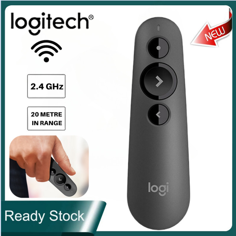 （COD/Ship 24）Logitech R500 Laser Graphite Wireless Presentation Remote ...