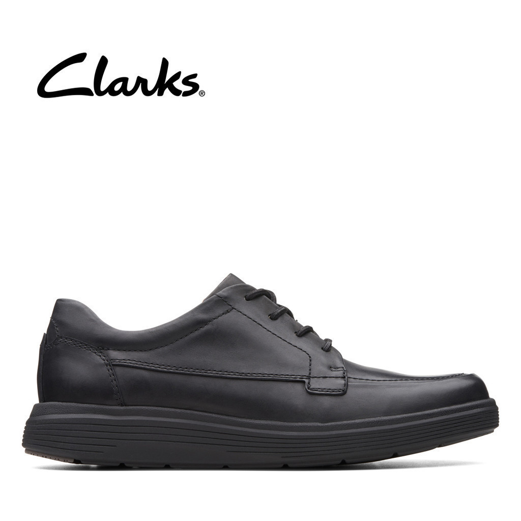 Clarks Mens Un Abode Ease Black Leather Shopee Singapore