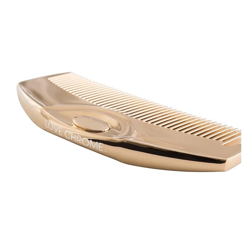 LOVECHROME (R) K24GP TSUKI Gold Hair Comb – Premium Compact