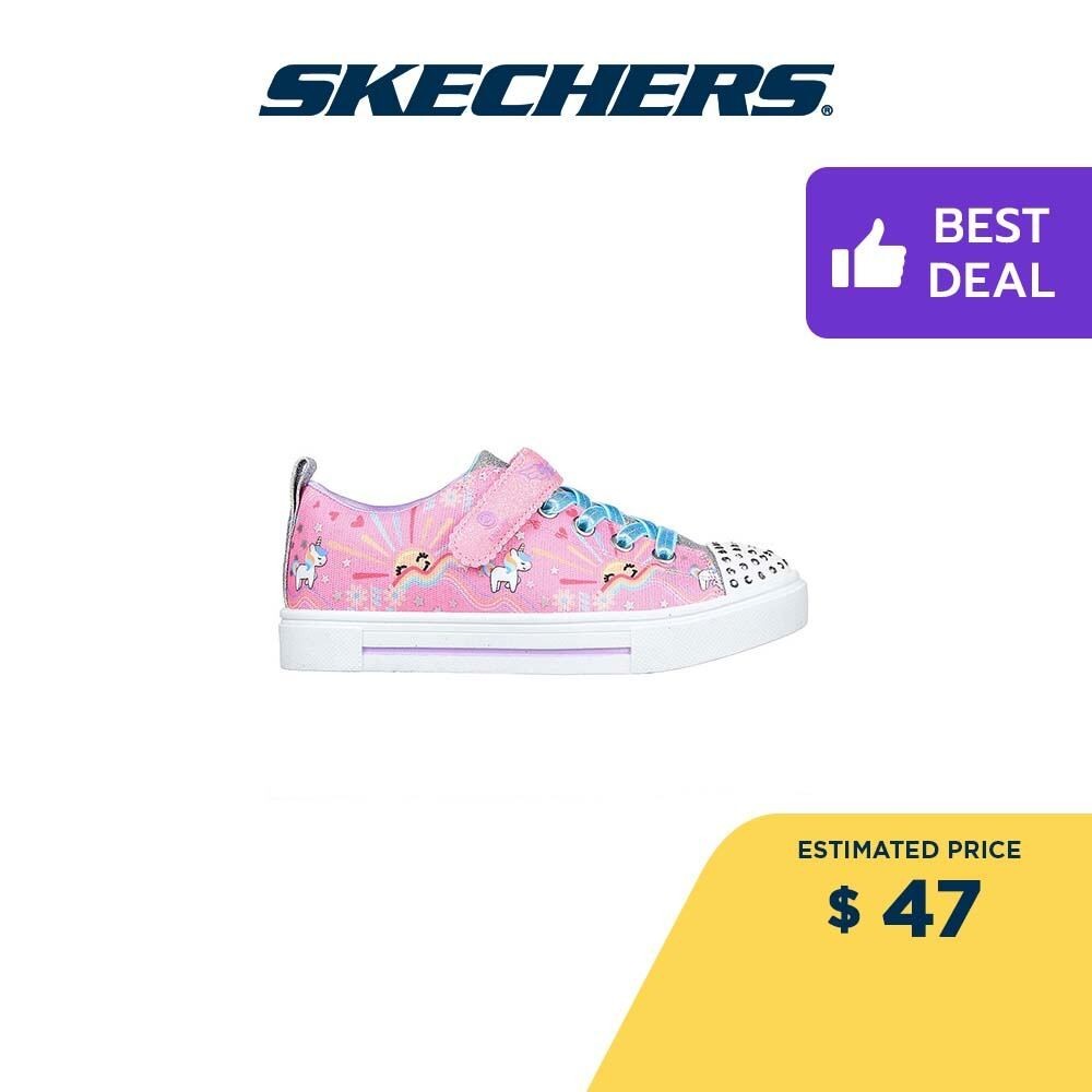 Girls white clearance skechers