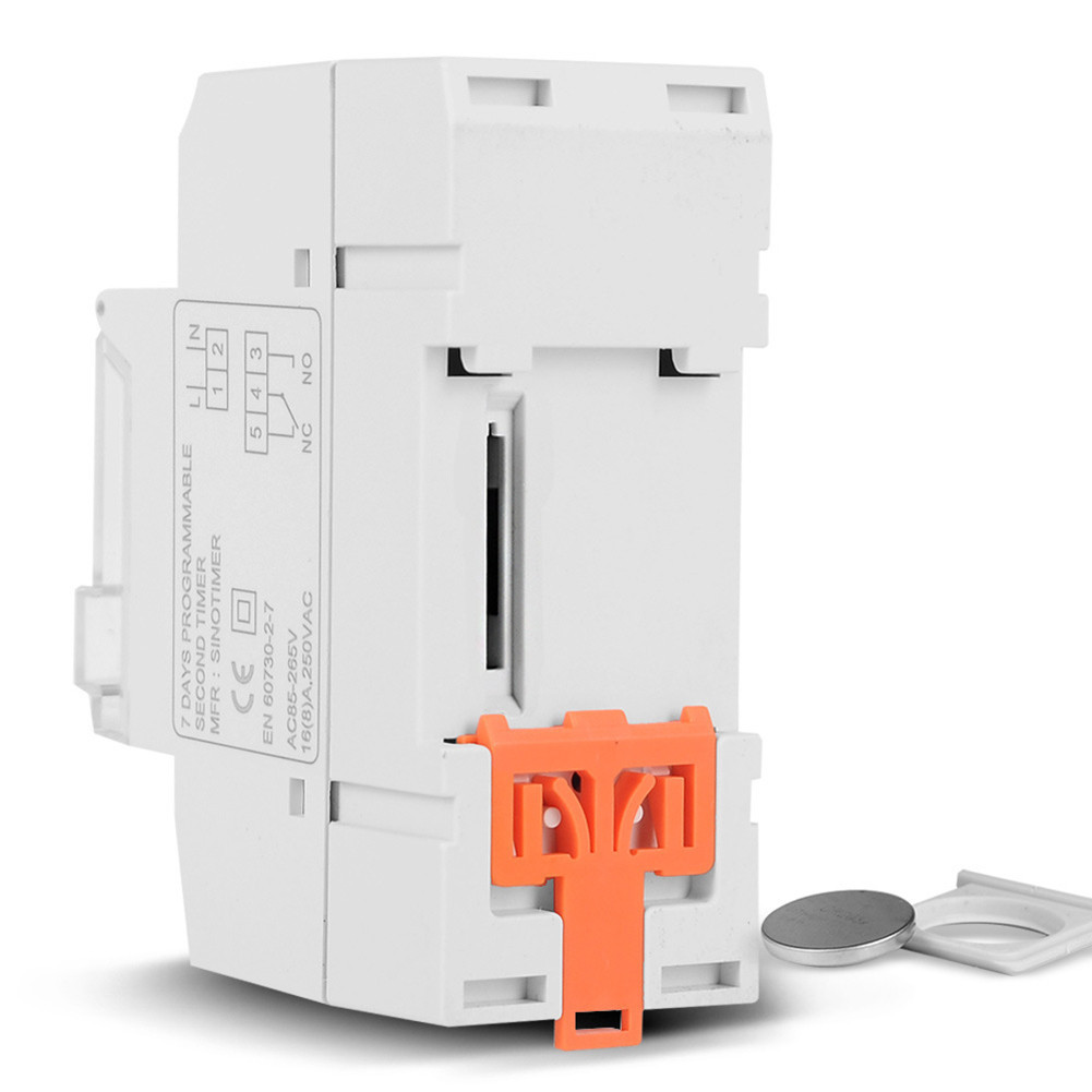 Weekly Programmable Digital Timer Switch LCD Time Relay DIN Rail Mount ...