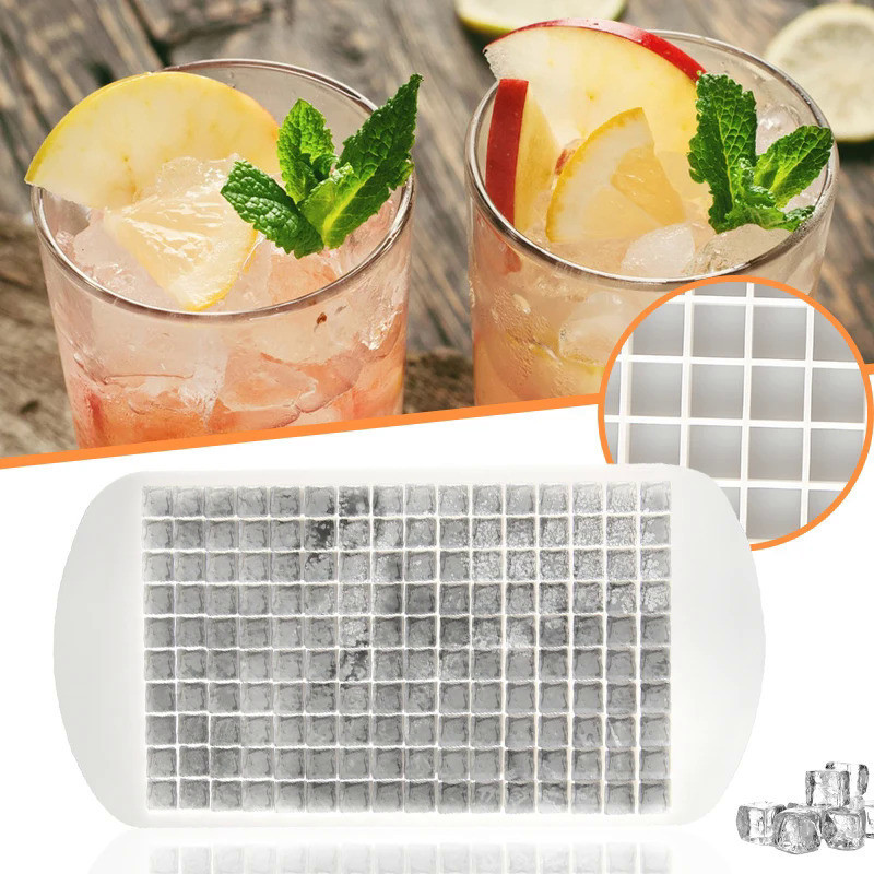 160 Grid Mini Silicone Ice Tray Ice Cubes Foldable Ice Mold Ice Breaker ...