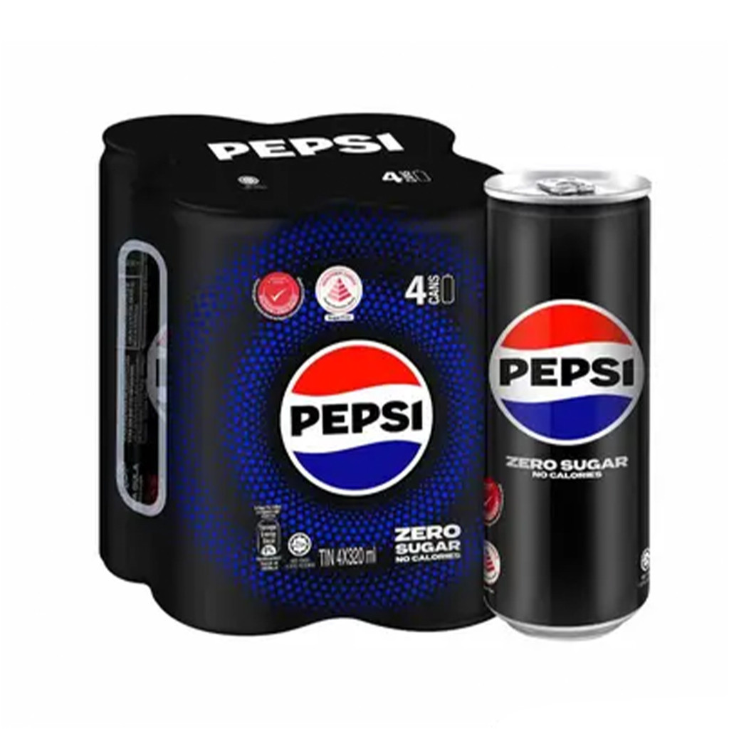 Pepsi Black Zero Sugar, 4 x 320ml | Shopee Singapore