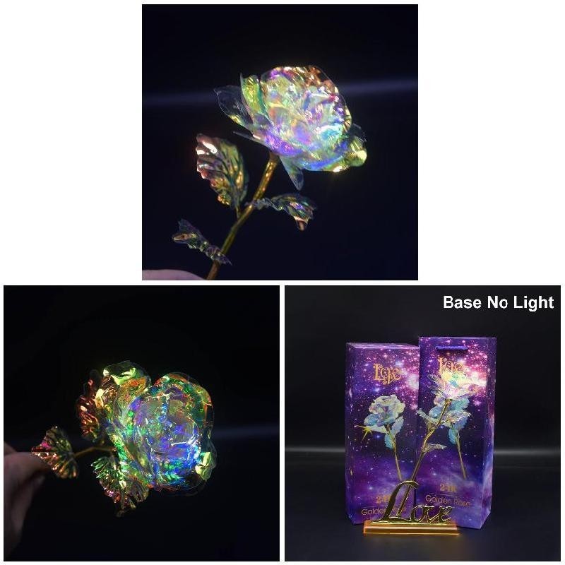 1 Pcs Rose With Love Base Luminous Rose Valentine Mother's Day ...