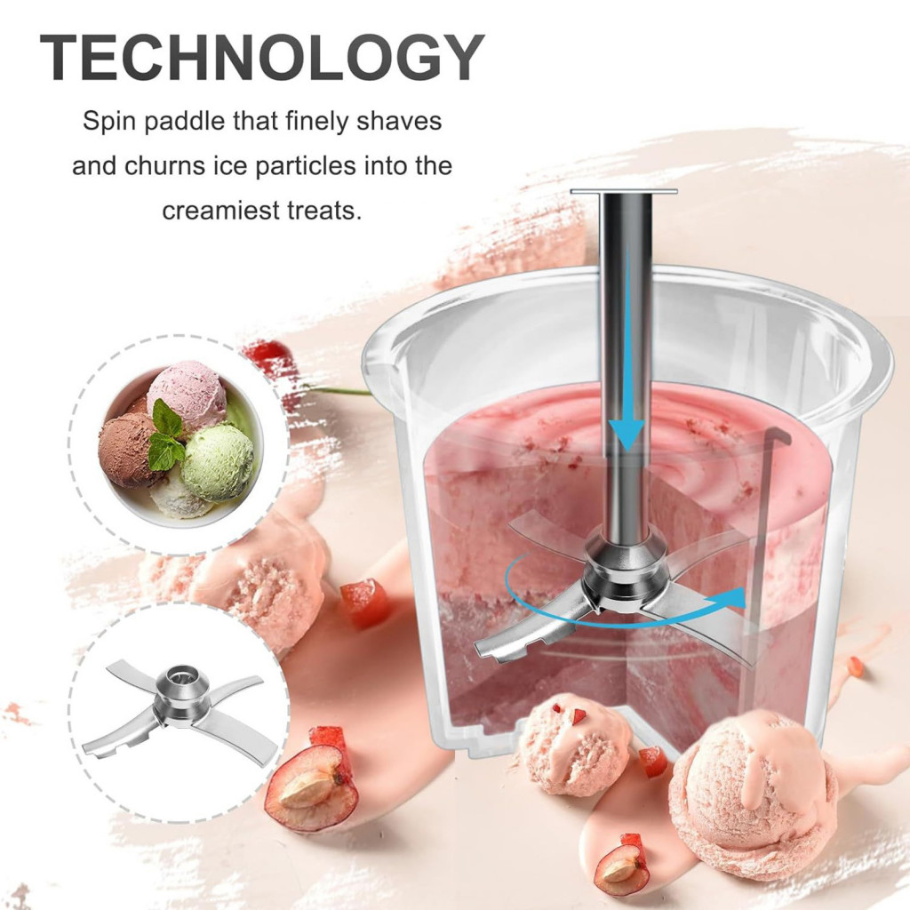 {uStuttg} Highquality Ice Cream Maker Paddle Stainless Steel Ice Cream
