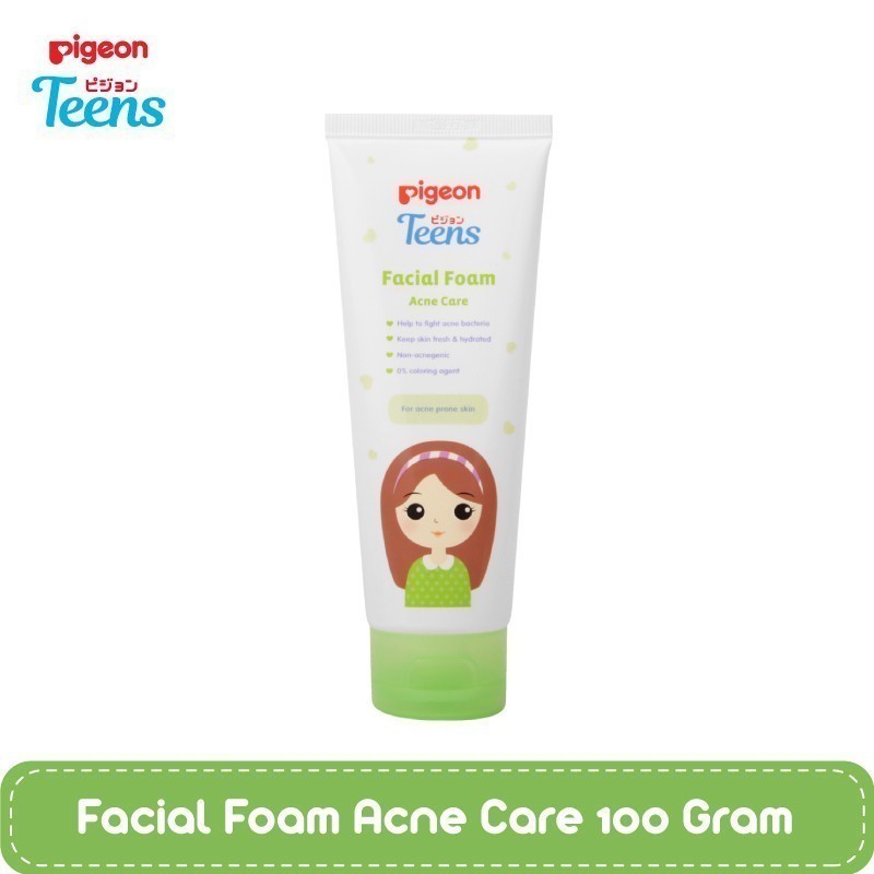 Pigeon Teens Facial Foam Acne Care - 40gr -100 gr / Merah Jingga Official - Gambar 4