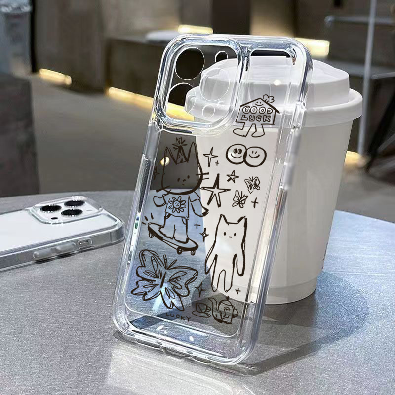 TVVTPU Cover Trasparente per iPhone 14, Custodia Anti