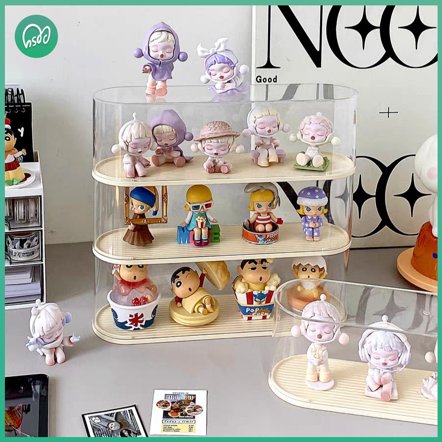 Desktop dustproof doll storage box / LEGO display rack/Stackable ...