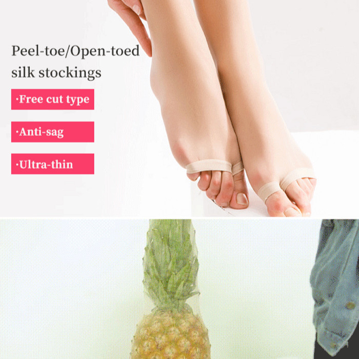 【NEW】Ultrathin Antifallout Plus Block Stockings Toe Sheer Pantyhose ...