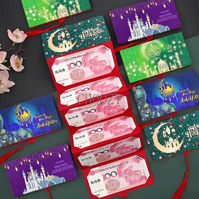 Ready Stock Sampul Raya 2024 Sampul Raya Lipat (6/10 Slot) Angpau Raya  Aidilfitri Folding Red Packet Hari Raya Aidilfitri Sampul Hijau