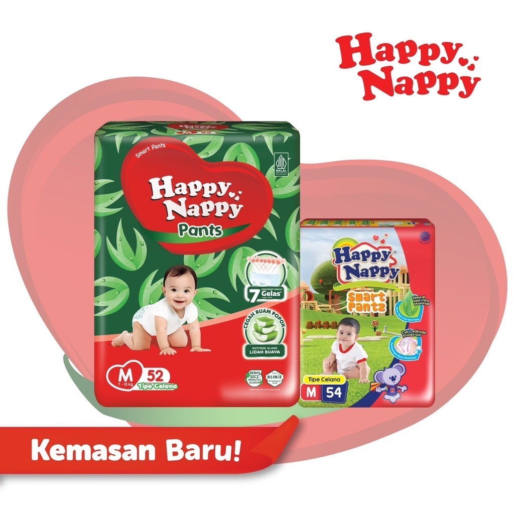 Happy Nappy Smart Pants M 52s x2 - Gambar 2