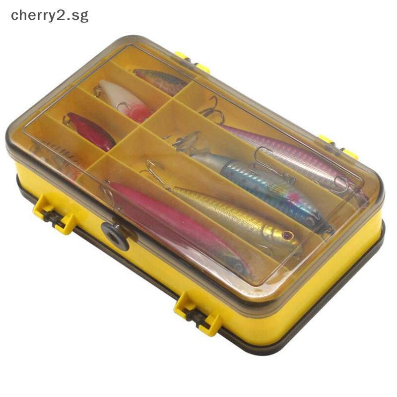 [Cherry] Portable Waterproof Double-sided Fishing Tackle Box Fishing ...