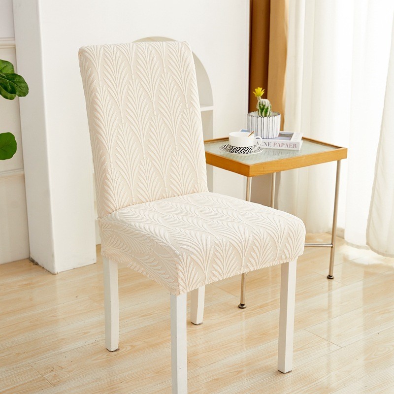 Chair Cover Stretch Jacquard Velvet Dining Chair Office Stretch Dustproof Simple Seat Cover