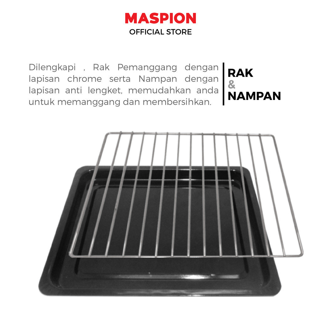 Maspion Oven Toaster Tungku Pemanggang 20 Liter MOT-2002 W - Gambar 3